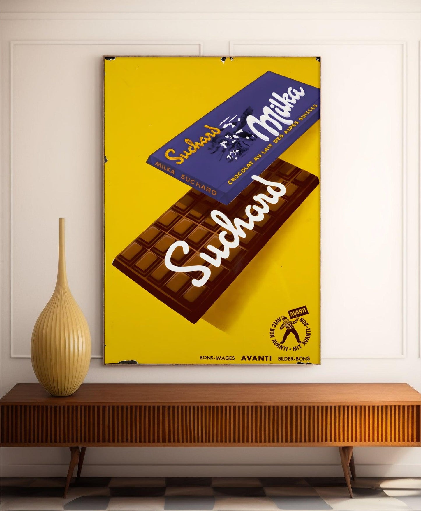 Affiche cuisine vintage "Chocolat Milka" - Haute Définition - papier mat 230gr/m²