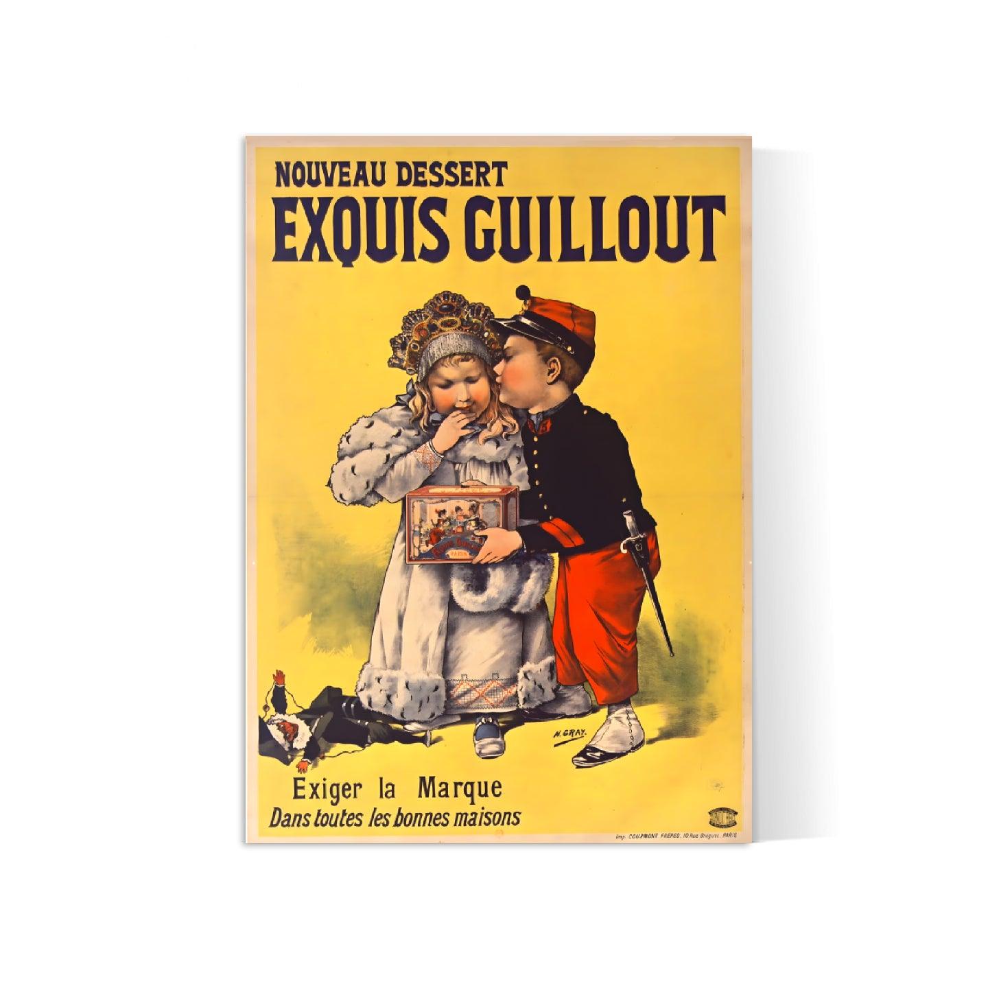 Affiche cuisine vintage "Exquis Guillout" - Vintaget - Haute Définition - papier mat 230gr/m²