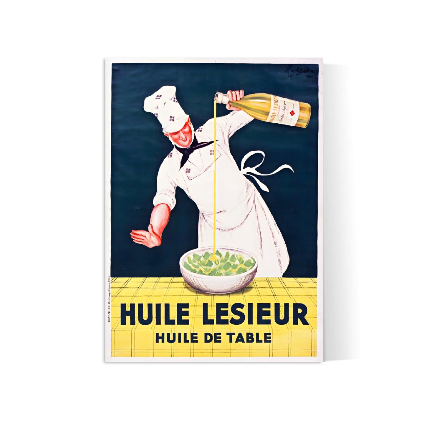 Affiche cuisine vintage "Huile Lesieur"- Leonetto Cappiello - Haute Définition - papier mat 230gr/m²