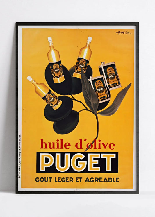 Affiche cuisine vintage "Huile Puget"- Leonetto Cappiello - Haute Définition - papier mat 230gr/m²