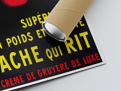 Affiche cuisine vintage "La Vache qui rit" - Benjamin Rabier - Haute Définition - papier mat 230gr/m²