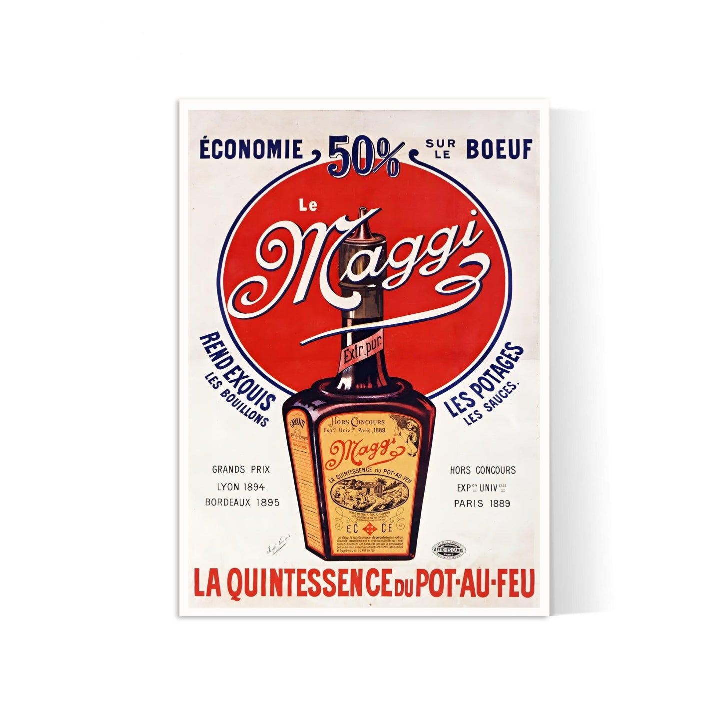 Affiche cuisine vintage "le Maggi" - Haute Définition - Firmin Bouisset - papier mat 230gr/m²