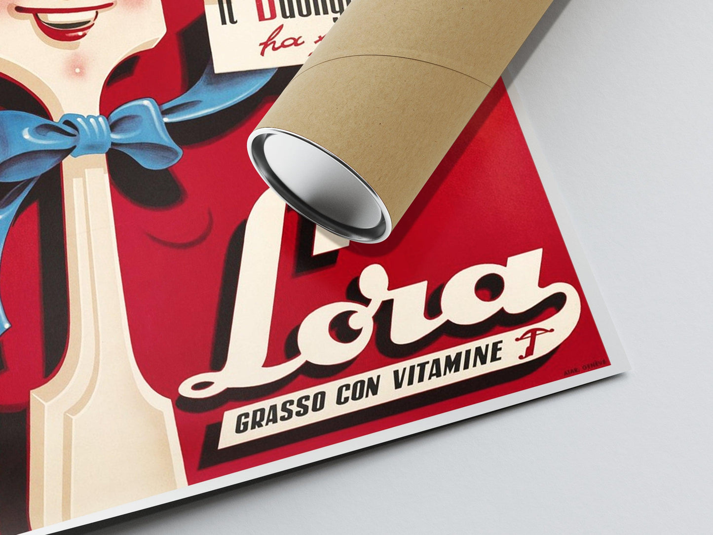 Affiche cuisine vintage "Lora"- Haute Définition - papier mat 230gr/m²