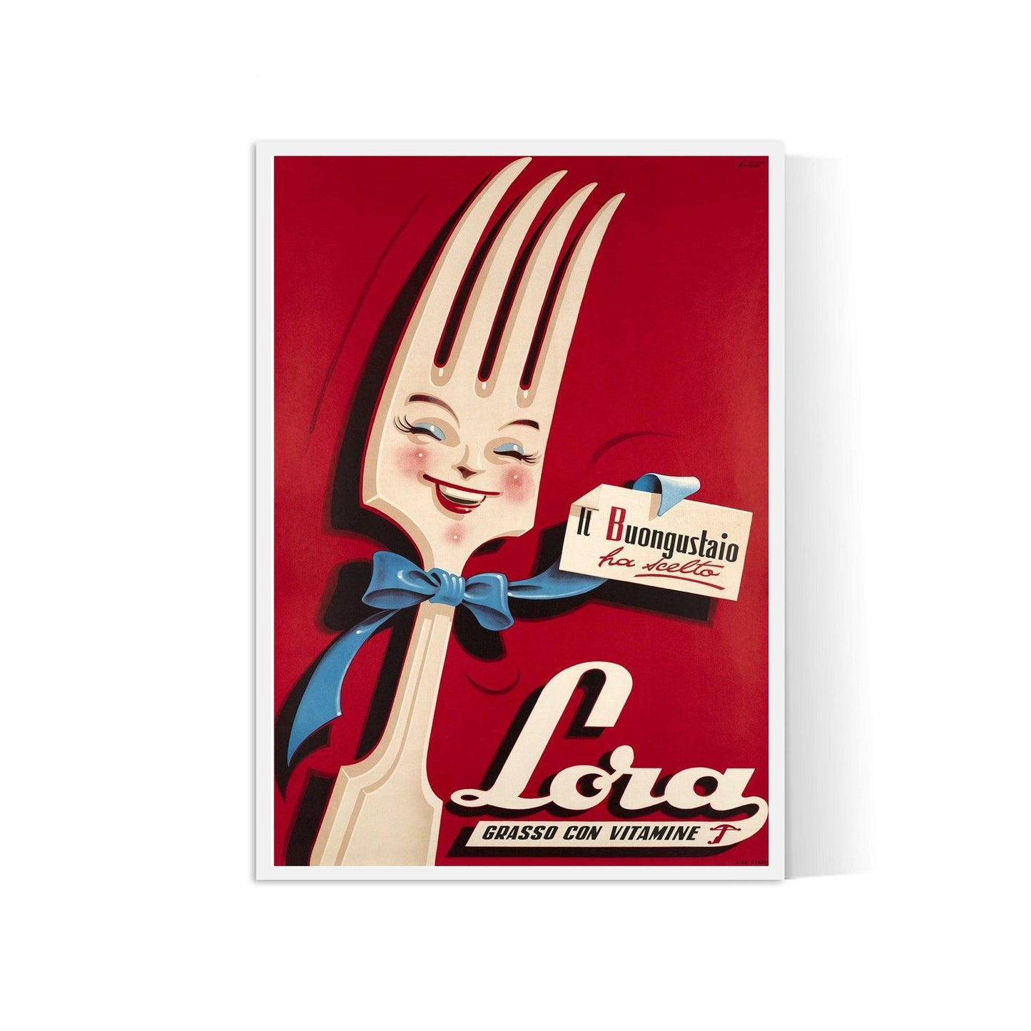 Affiche cuisine vintage "Lora"- Haute Définition - papier mat 230gr/m²