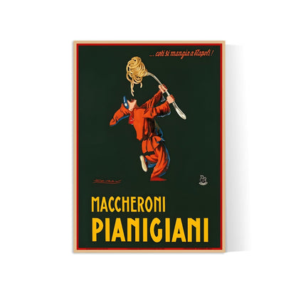 Affiche cuisine vintage "Maccheroni Pianigiani"- Achille Mauzan- Haute Définition - papier mat 230gr/m²