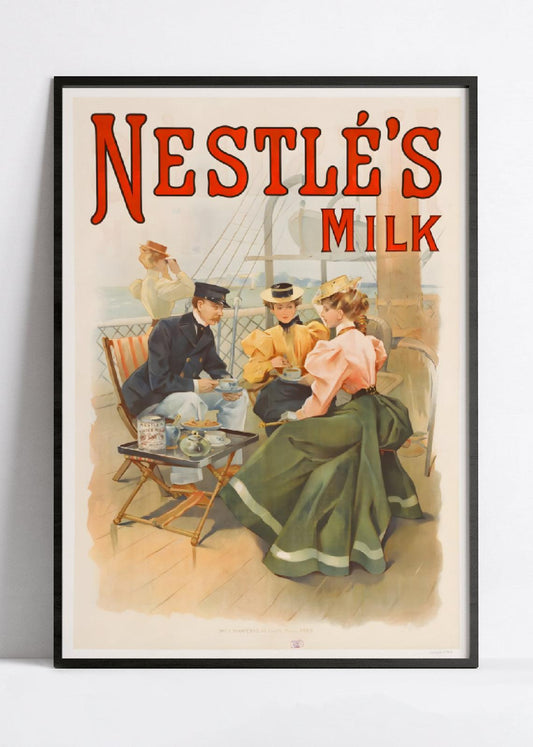 Affiche cuisine vintage "Nestlé's Milk" - Haute Définition - papier mat 230gr/m²