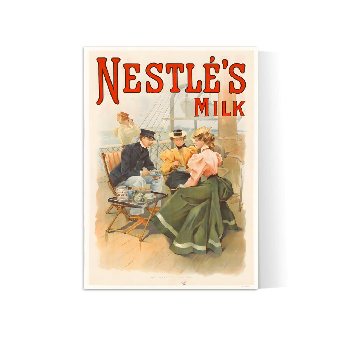 Affiche cuisine vintage "Nestlé's Milk" - Haute Définition - papier mat 230gr/m²