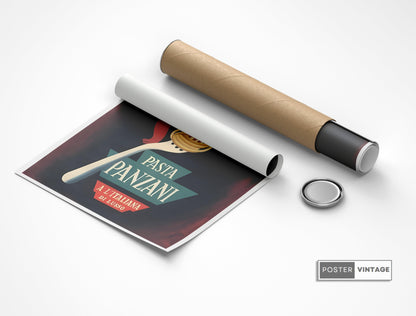 Affiche cuisine vintage "Panzani"- Hervé Morvan - Haute Définition - papier mat 230gr/m²