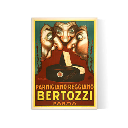 Affiche cuisine vintage "Parmigiano regianno Bertozzi"- Achille Mauzan- Haute Définition - papier mat 230gr/m²