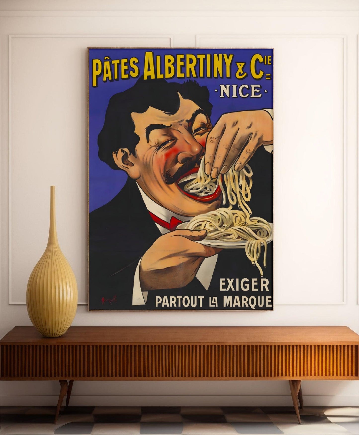 Affiche cuisine vintage "Pâtes Albertigny" - Haute Définition - papier mat 230gr/m²