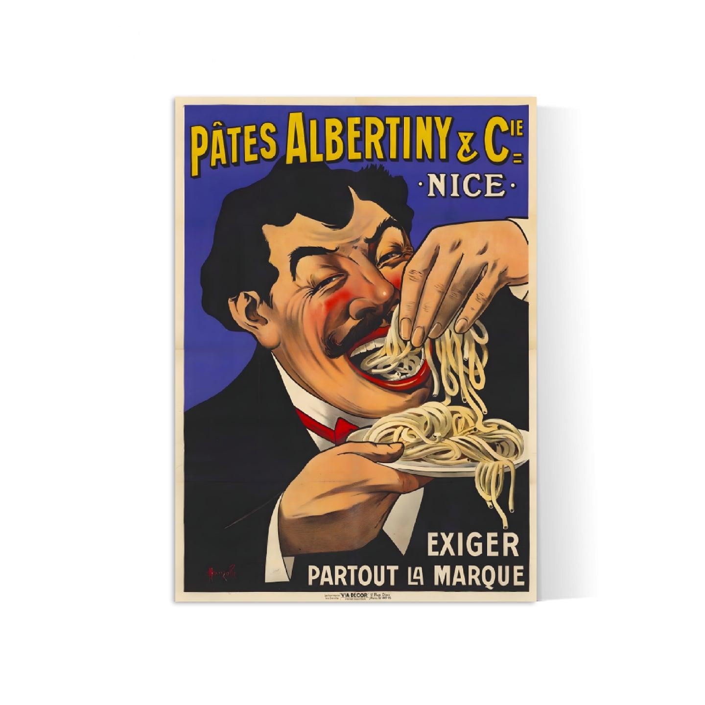 Affiche cuisine vintage "Pâtes Albertigny" - Haute Définition - papier mat 230gr/m²