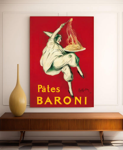Affiche cuisine vintage "Pâtes Baroni"- Cappiello - Haute Définition - papier mat 230gr/m²
