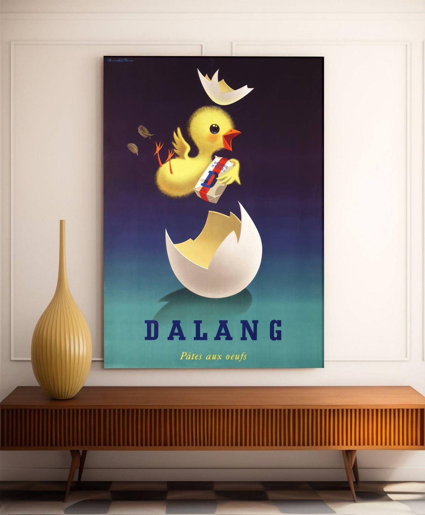 Affiche cuisine vintage "Pâtes Daland"- Haute Définition - papier mat 230gr/m²
