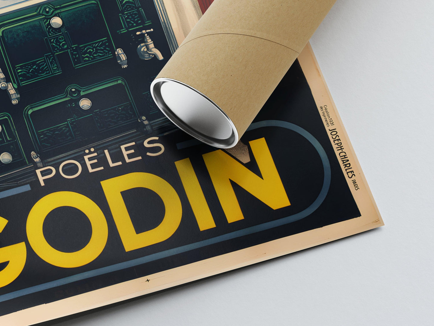 Affiche cuisine vintage "Poëles Godin" - Haute Définition - papier mat 230gr/m²