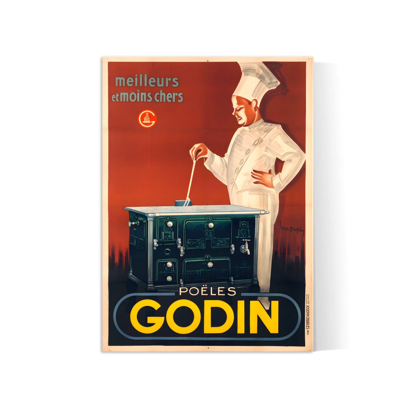 Affiche cuisine vintage "Poëles Godin" - Haute Définition - papier mat 230gr/m²