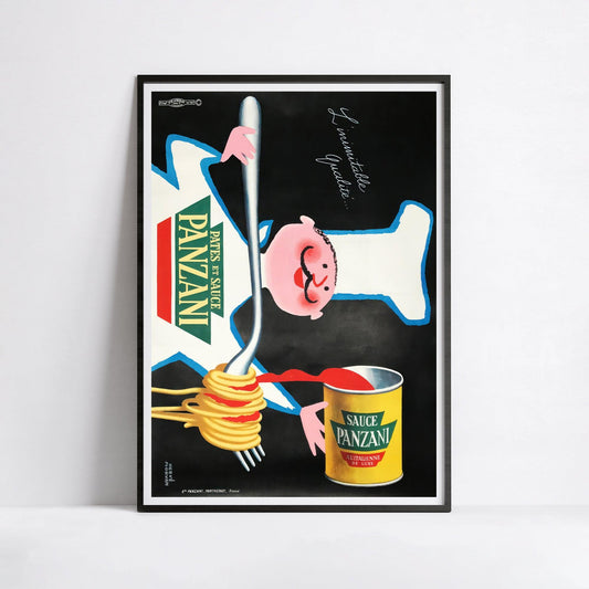 Affiche cuisine vintage "Sauce Panzani"- Hervé Morvan - Haute Définition - papier mat 230gr/m²
