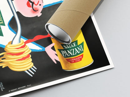 Affiche cuisine vintage "Sauce Panzani"- Hervé Morvan - Haute Définition - papier mat 230gr/m²