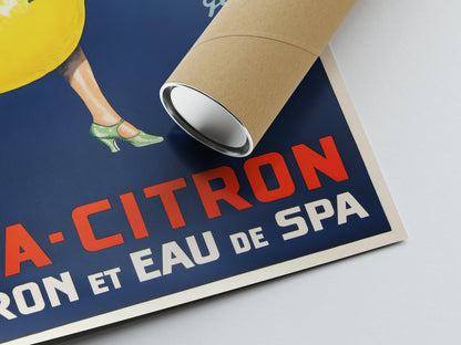 Affiche cuisine vintage "Sirop Spa Citron" - Géo - Haute Définition - papier mat 230gr/m²