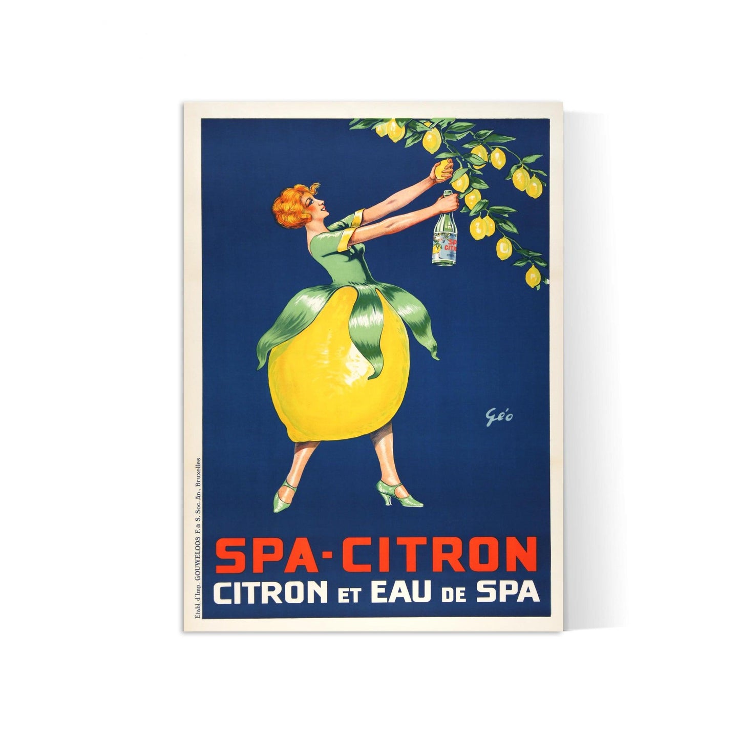 Affiche cuisine vintage "Sirop Spa Citron" - Géo - Haute Définition - papier mat 230gr/m²