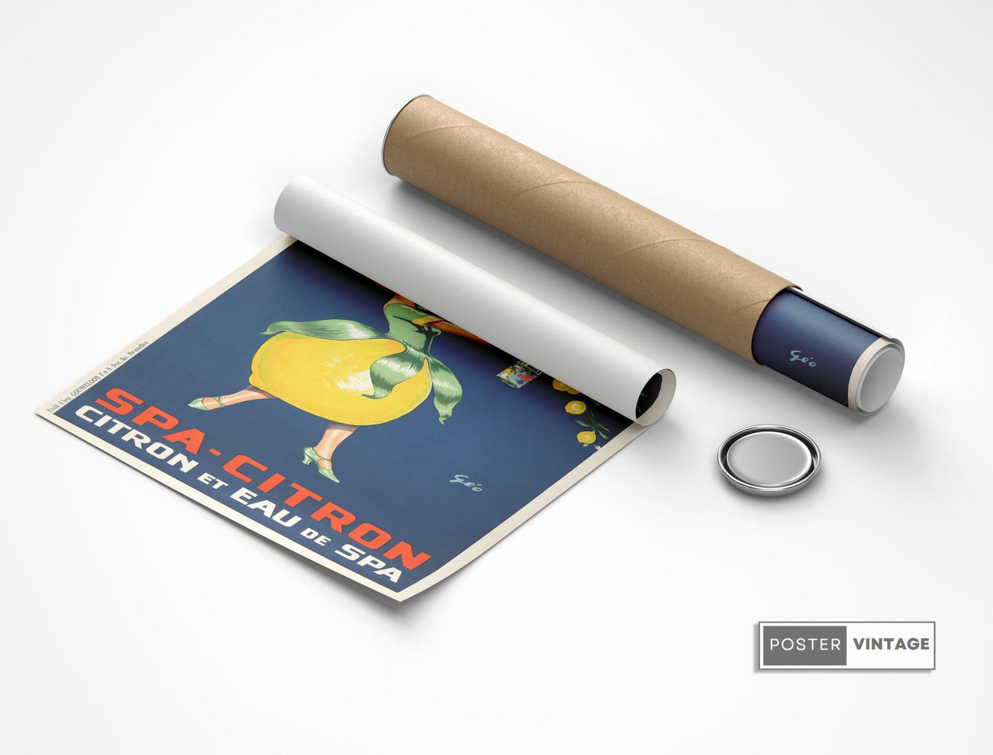 Affiche cuisine vintage "Sirop Spa Citron" - Géo - Haute Définition - papier mat 230gr/m²