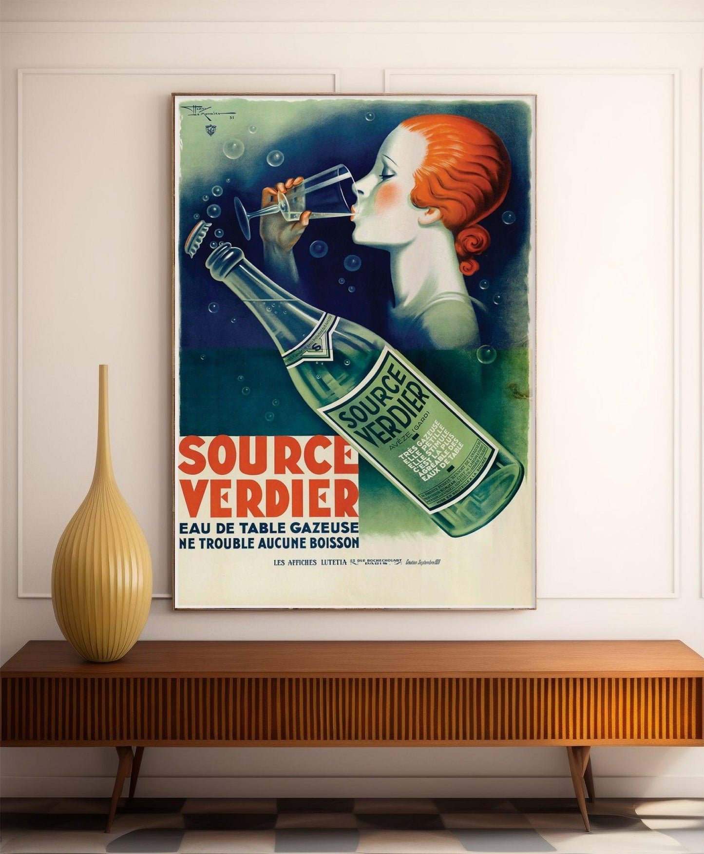 Affiche cuisine vintage " Source Verdier" - Henry Le Monnier - Haute Définition - papier mat 230gr/m²