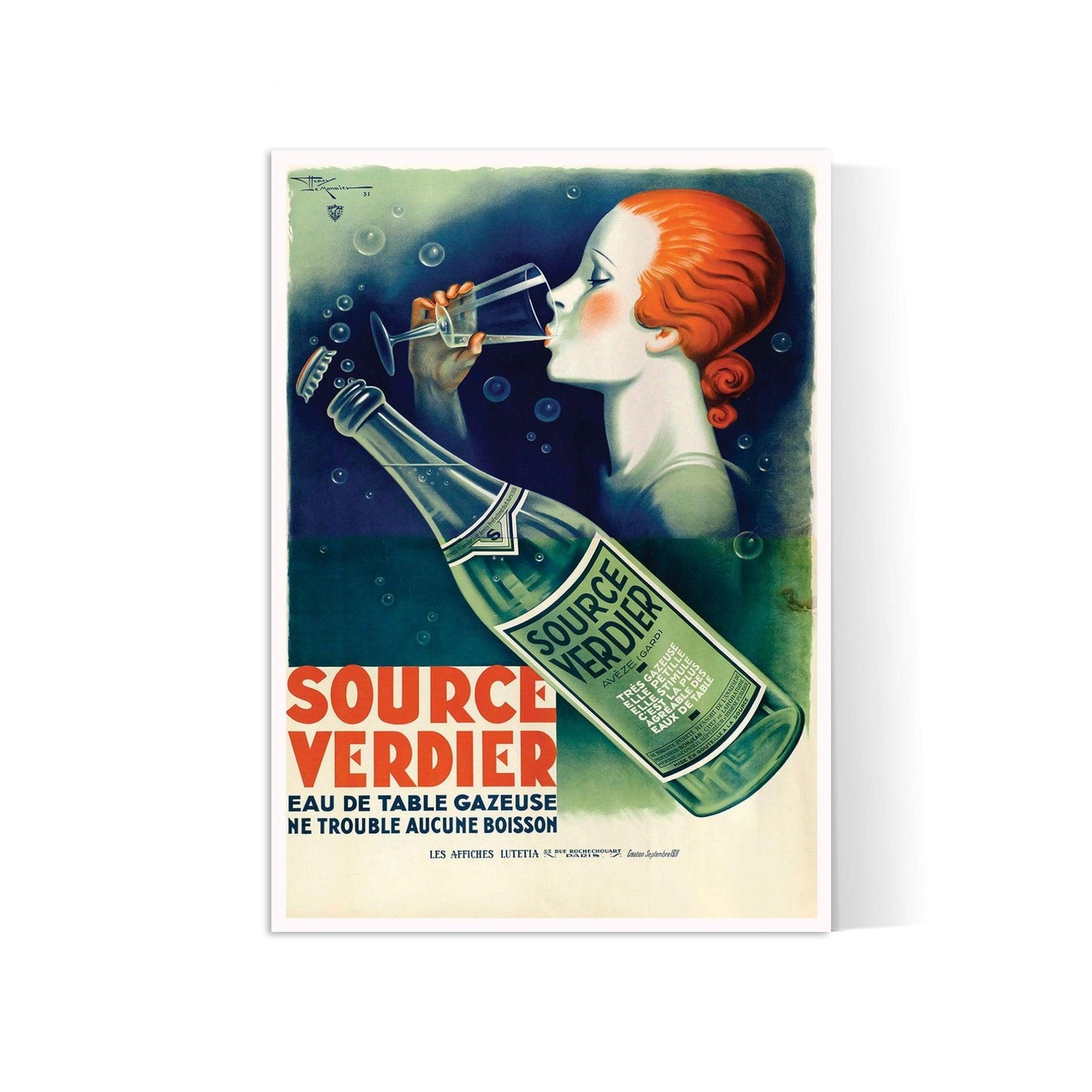 Affiche cuisine vintage " Source Verdier" - Henry Le Monnier - Haute Définition - papier mat 230gr/m²