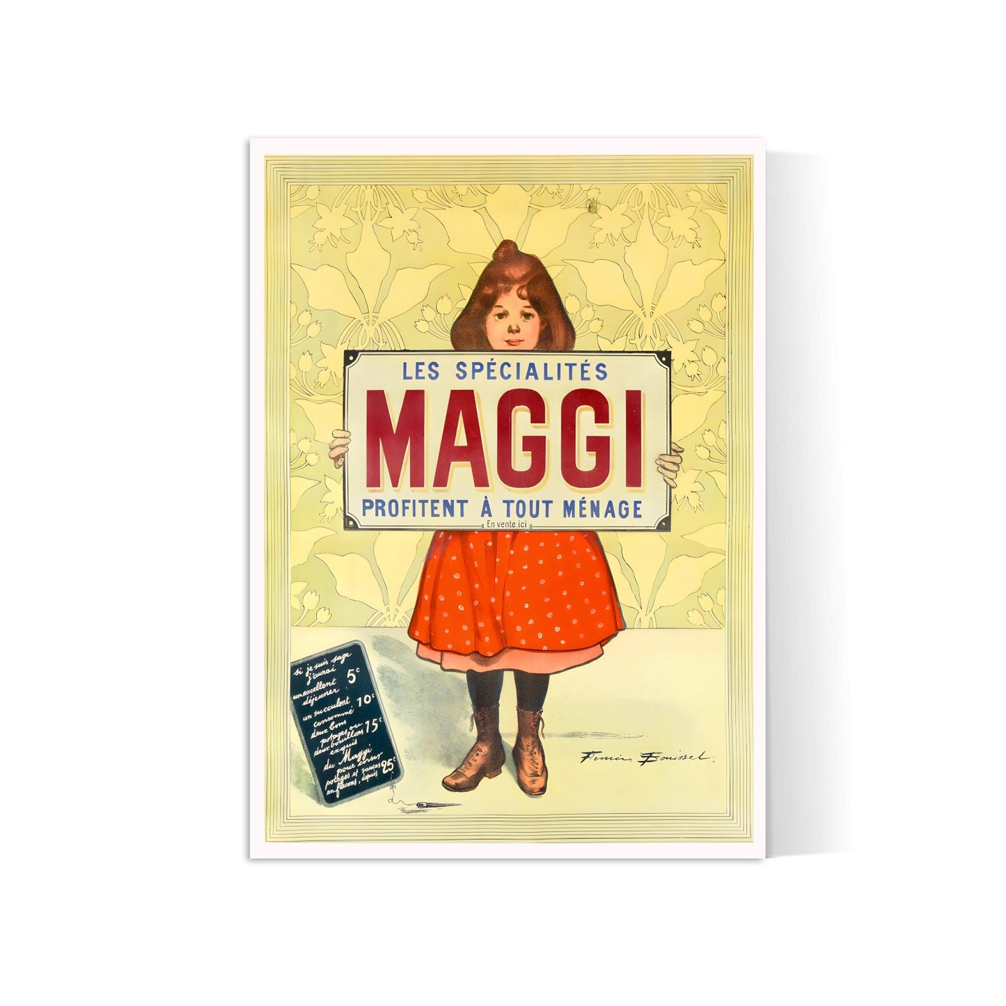 Affiche cuisine vintage " Spécialités Maggi" - Firmin Bouisset - Haute Définition - papier mat 230gr/m²