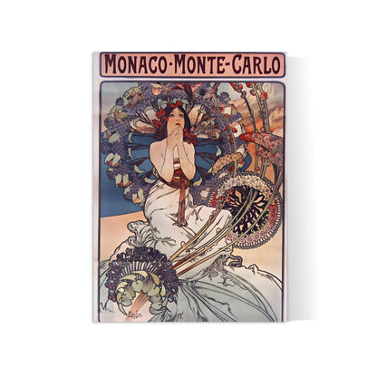 Affiche "Monaco -Monte Carlo" vintage - Alphonse Mucha - Haute Définition - papier mat 230gr/m2