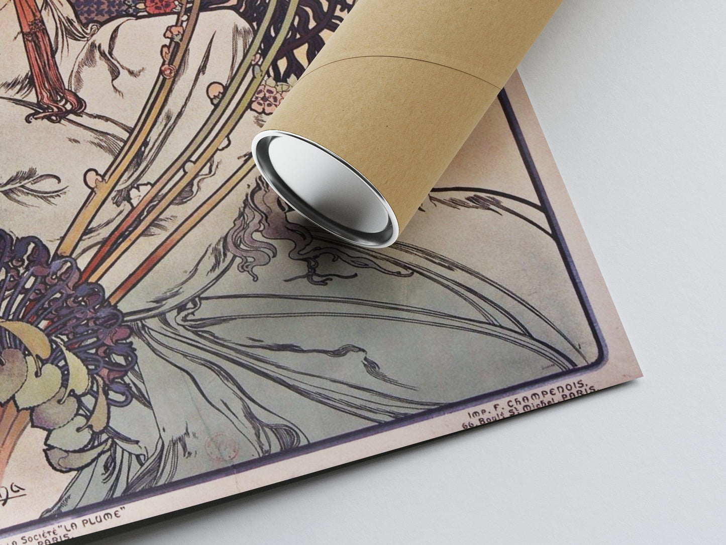 Affiche "Monaco -Monte Carlo" vintage - Alphonse Mucha - Haute Définition - papier mat 230gr/m2