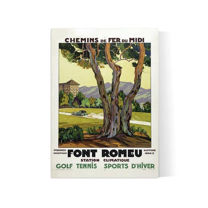 Affiche murale vintage "Font Romeu" - Haute Définition - papier mat 230gr/m²