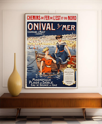 Affiche murale vintage "Onival sur mer" - Haute Définition - papier mat 230gr/m²