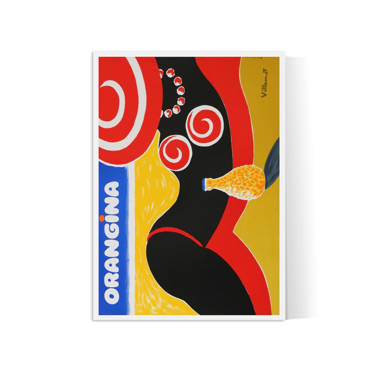 Affiche Orangina "Bronzette sur la plage " - Villemot - Haute Définition - papier mat 230gr/m²