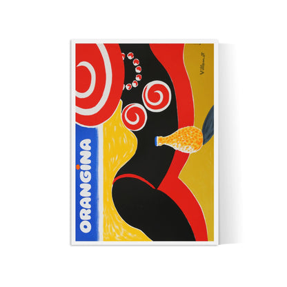 Affiche Orangina "Bronzette sur la plage " - Villemot - Haute Définition - papier mat 230gr/m²