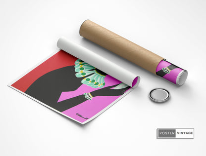 Affiche Perrier "Collier Perrier" - Villemot - Haute Définition - papier mat 230gr/m²