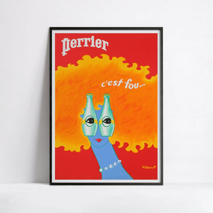 Affiche Perrier "Lunettes" - Villemot - Haute Définition - papier mat 230gr/m²