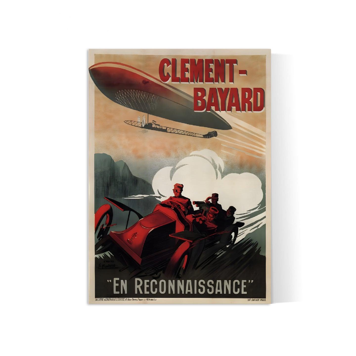 Affiche publicitaire vintage "Clément-Bayard" - Ernest Montaut - Haute Définition - papier mat 230gr/m²