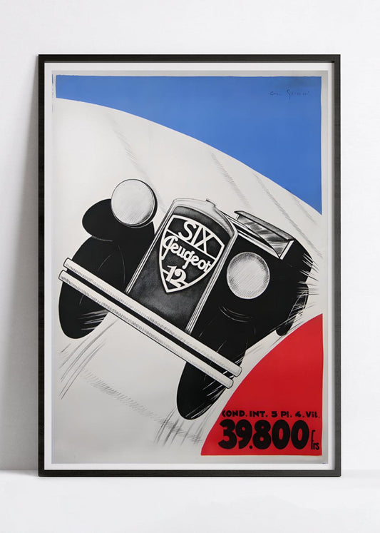Affiche publicitaire vintage "Peugeot" - GIR - Haute Définition - papier mat 230gr/m²