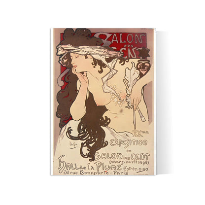 Affiche "Salon des cent" vintage - Alphonse Mucha - Haute Définition - papier mat 230gr/m2