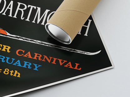 Affiche ski vintage "Dartmouth Carnaval 1964" - Haute Définition - papier mat 230gr/m²