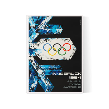 Affiche ski vintage "Innsbruck 1964" - Haute Définition - papier mat 230gr/m²