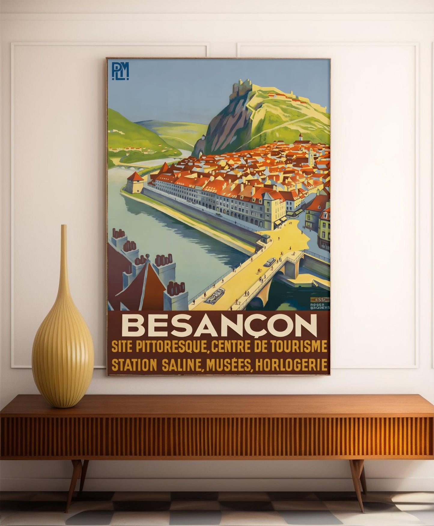 Affiche ville vintage "Besançon" - Roger Broders - Haute Définition - papier mat 230gr/m²
