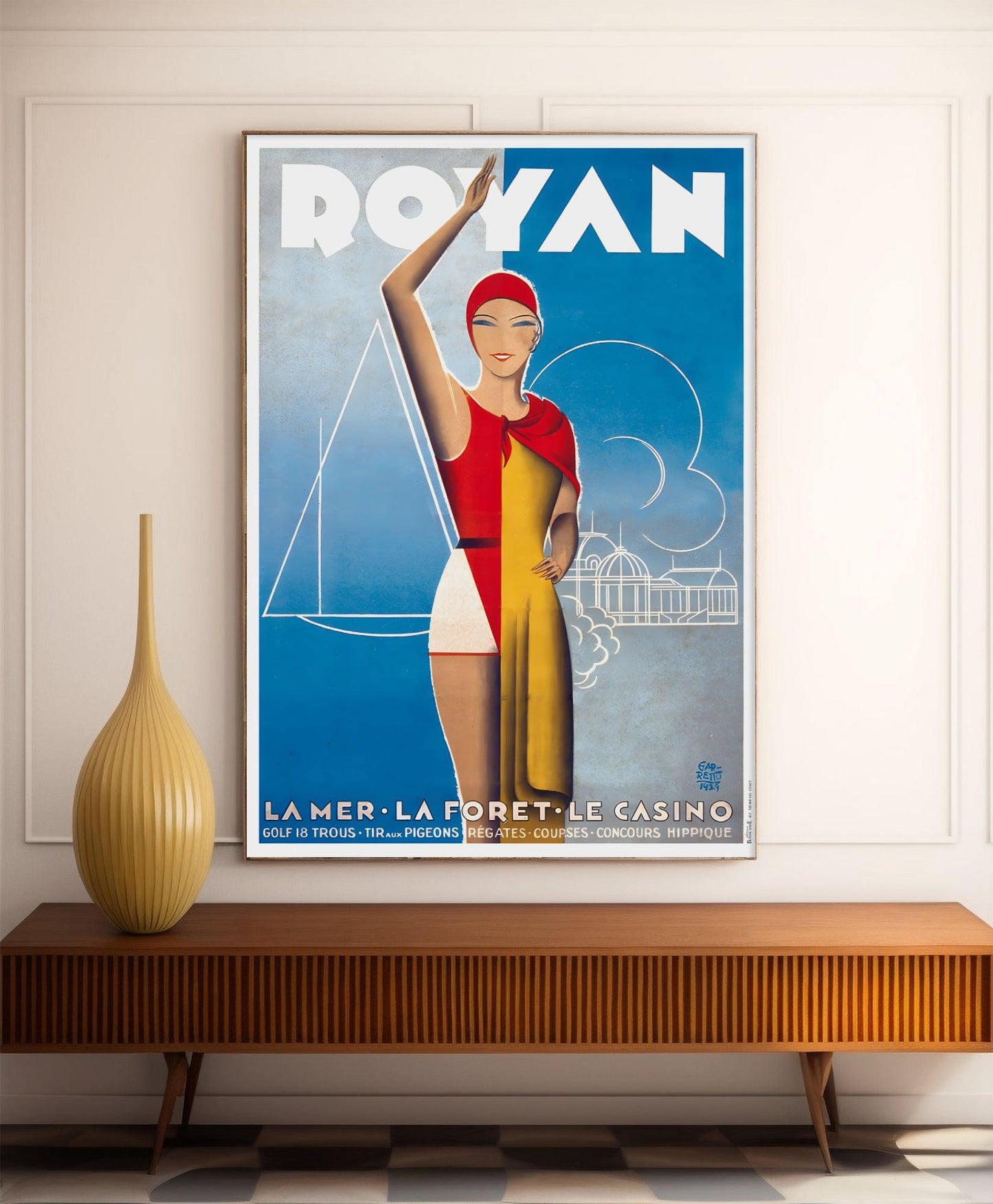 Affiche ville vintage "Royan" - Paolo Garetto - Haute Définition - papier mat 230gr/m²