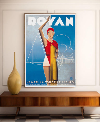 Affiche ville vintage "Royan" - Paolo Garetto - Haute Définition - papier mat 230gr/m²