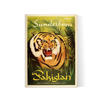 Affiche voyage vintage "Sunderbans - Pakistan" - Office du Tourisme - Haute Définition - papier mat 230gr/m²