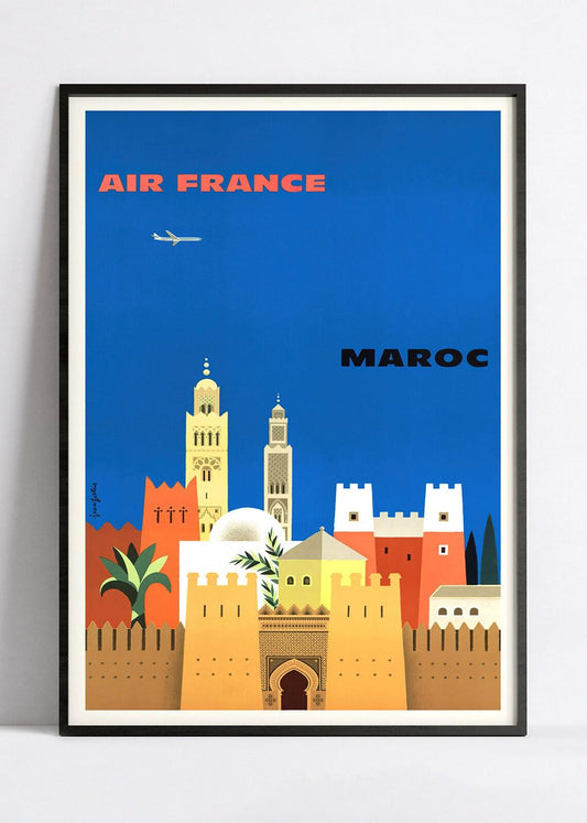 Air France "Maroc" - Jean Fortin - Haute Définition - papier mat 230gr/m2