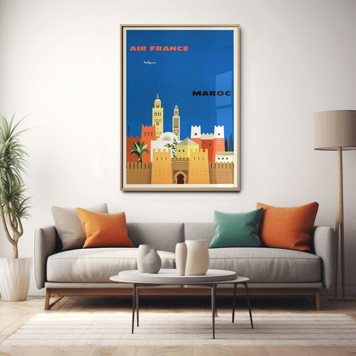 Air France "Maroc" - Jean Fortin - Haute Définition - papier mat 230gr/m2