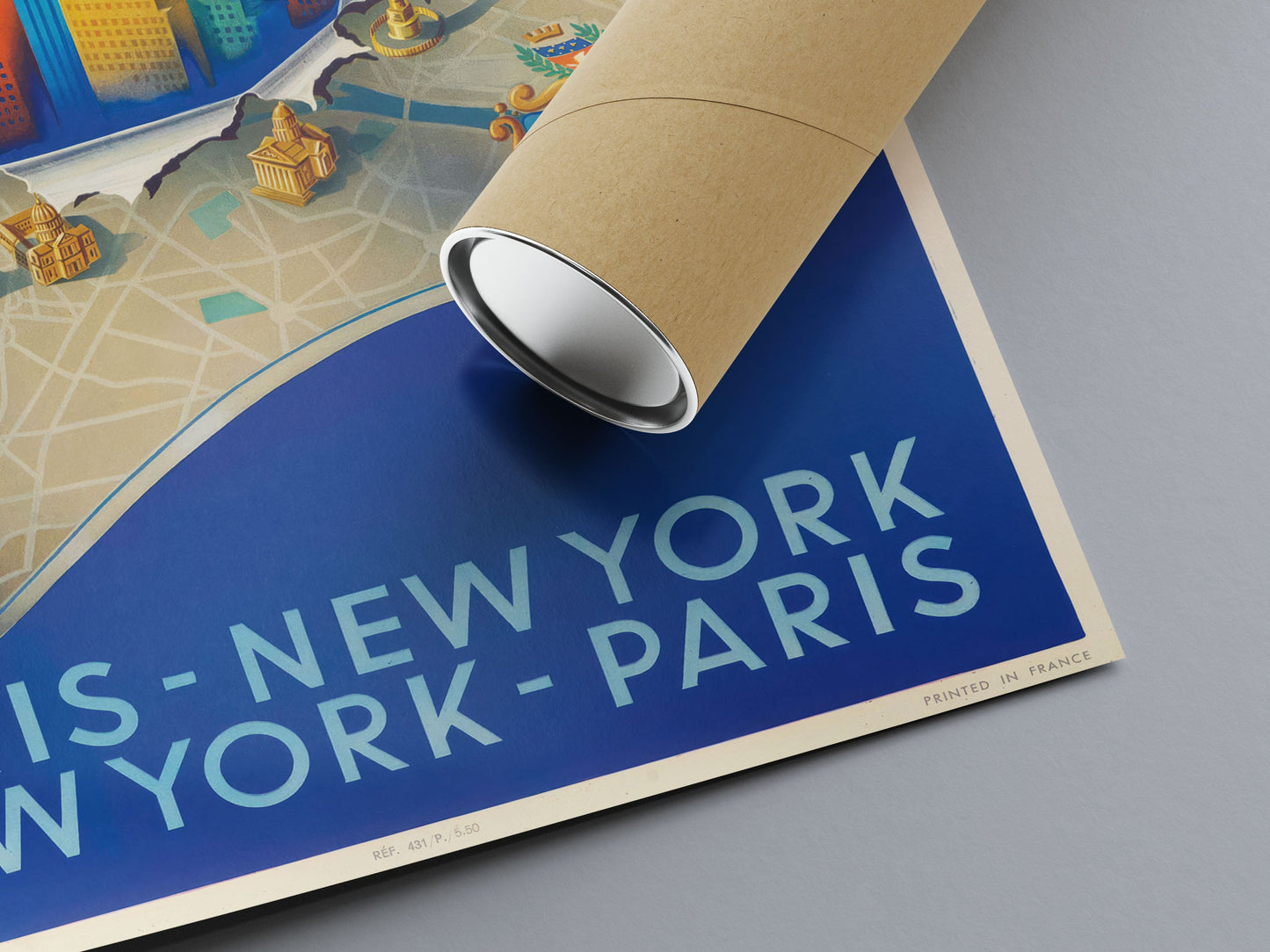 Affiche  Paris New York- Air France-Alphonse Dehedin- Haute Définition - papier mat 230gr/m²