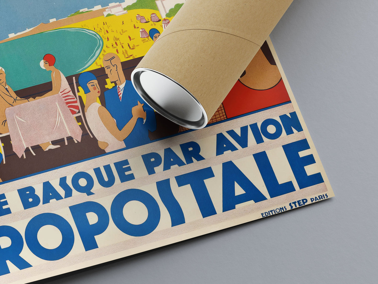 Affiche   La Côte Basque par Avion - La Flèche d’Argent- Anonyme-Haute Définition - papier mat 230gr/m²