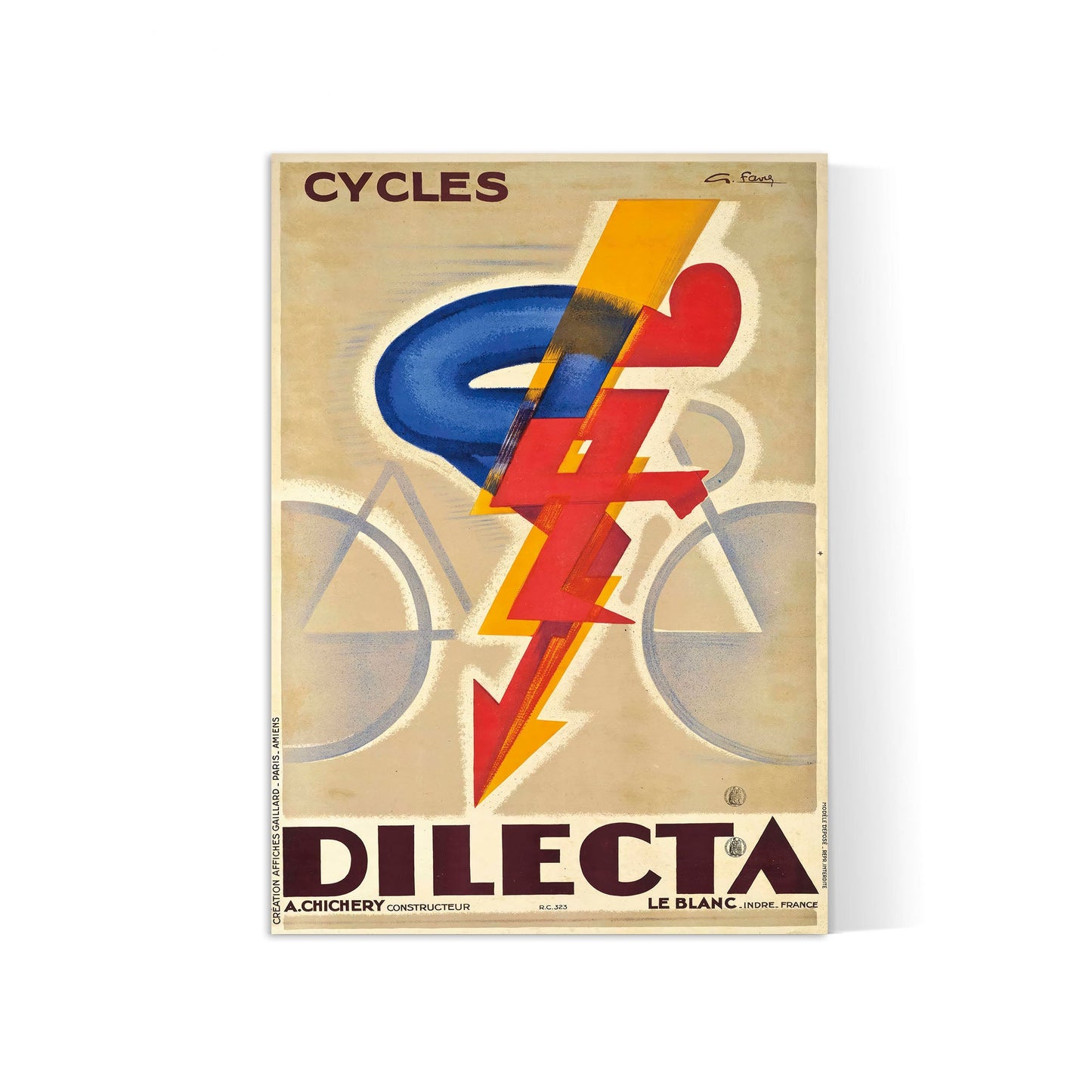 Affiche  Cycles Dilecta- Georges Favre- Haute Définition - papier mat 230gr/m² (Copie)