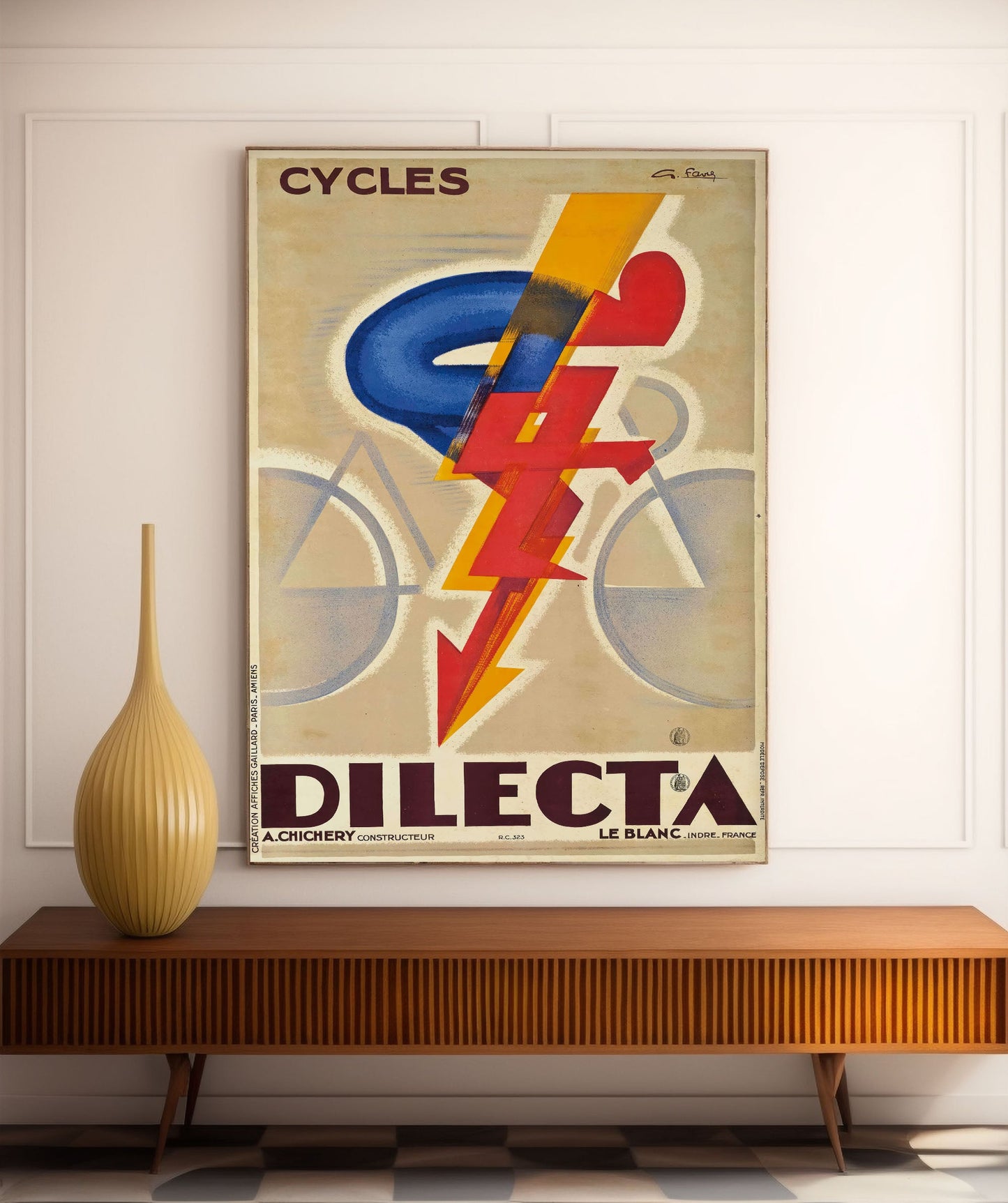 Affiche  Cycles Dilecta- Georges Favre- Haute Définition - papier mat 230gr/m² (Copie)